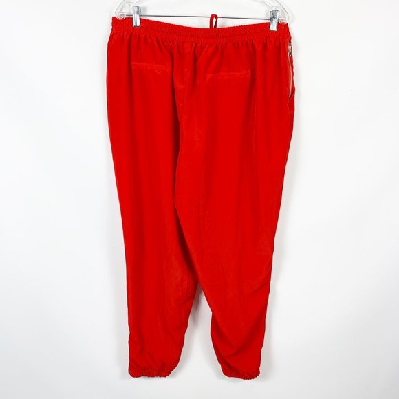 New Look 2X Red Pants Elastic Band Athletic Zipper - Picture 4 of 8